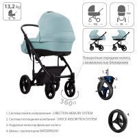 Детская коляска 2 в 1 Bebetto Magnum LUX_02_CZA