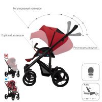 Детская коляска 2 в 1 Bebetto Magnum LUX_04_CZA
