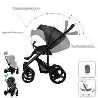 Детская коляска 2 в 1 Bebetto Magnum LUX_06_CZA