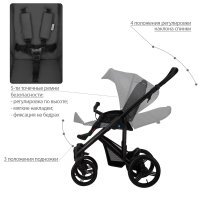 Детская коляска 2 в 1 Bebetto Magnum LUX_06_CZA