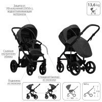 Детская коляска 2 в 1 Bebetto Magnum LUX_06_CZA