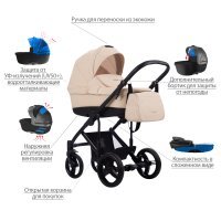 Детская коляска 2 в 1 Bebetto Magnum LUX_07_CZA
