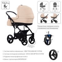 Детская коляска 2 в 1 Bebetto Magnum LUX_07_CZA