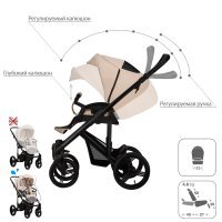 Детская коляска 2 в 1 Bebetto Magnum LUX_07_CZA
