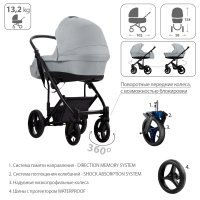 Детская коляска 2 в 1 Bebetto Magnum LUX_08_CZA