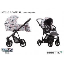 Детская коляска 2 в 1 Bebetto Nitello FLOWERS_12_CZM