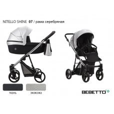 Детская коляска 2 в 1 Bebetto Nitello SHINE (экокожа+ткань)_07_SILVER