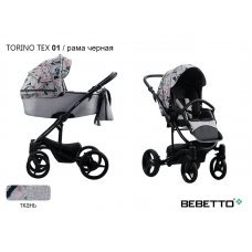 Детская коляска 2 в 1 Bebetto Torino TEX_01_CZM