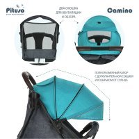 Коляска PITUSO CAMINO Black/Tiffany