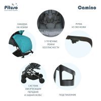 Коляска PITUSO CAMINO Black/Tiffany