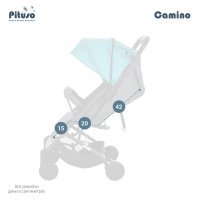 Коляска PITUSO CAMINO Black/Tiffany