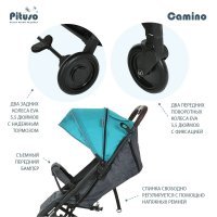 Коляска PITUSO CAMINO Black/Tiffany