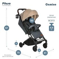 Коляска PITUSO CAMINO Black/Cappucсino