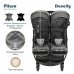 Коляска для двойни Pituso DUOCITY для двойни (прогулочная), Grey Metallic/Серый металлик