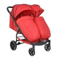 Коляска для двойни Pituso DUOCITY для двойни (прогулочная), Red/Красный