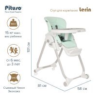 Стульчик для кормления PITUSO LERIN Mint/Мятный