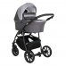 PITUSO Коляска 2 в1 Nino короб+прогулка Antracyt + Кожа Metalic Grey 