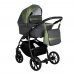 PITUSO Коляска 2 в1 Nino короб+прогулка Antracyt + Кожа Metalic Olive