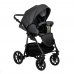PITUSO Коляска 2 в1 Nino короб+прогулка Antracyt + Кожа Metalic Olive