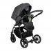 PITUSO Коляска 2 в1 Nino короб+прогулка Antracyt + Кожа Metalic Olive