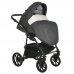 PITUSO Коляска 2 в1 Nino короб+прогулка Antracyt + Кожа Metalic White