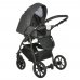 PITUSO Коляска 2 в1 Nino короб+прогулка Antracyt + Кожа Metalic White