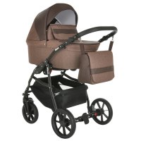 PITUSO Коляска 2 в1 Nino короб+прогулка Brown + Кожа Brown