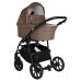 PITUSO Коляска 2 в1 Nino короб+прогулка Cappuccino + Кожа Metalic Mocca 