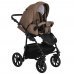 PITUSO Коляска 2 в1 Nino короб+прогулка Cappuccino + Кожа Metalic Mocca 