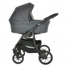 PITUSO Коляска 2 в1 Nino короб+прогулка Grey + Кожа New Grey
