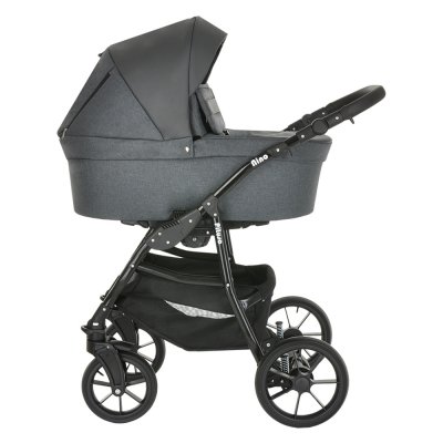 PITUSO Коляска 2 в1 Nino короб+прогулка Grey + Кожа New Grey