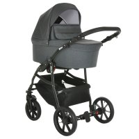 PITUSO Коляска 2 в1 Nino короб+прогулка Grey + Кожа New Grey