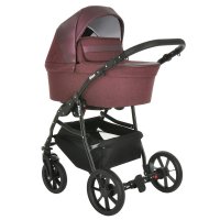 PITUSO Коляска 2 в1 Nino короб+прогулка Purple + Кожа Metalic Purple