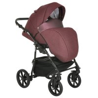 PITUSO Коляска 2 в1 Nino короб+прогулка Purple + Кожа Metalic Purple