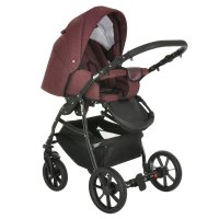 PITUSO Коляска 2 в1 Nino короб+прогулка Purple + Кожа Metalic Purple