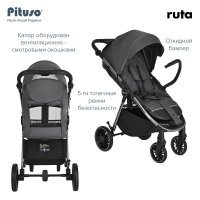 PITUSO Коляска детская RUTA (прогулочная), Dark Grey/Темно-Серый