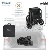 Прогулочная коляска Pituso Wicki Black/Черный