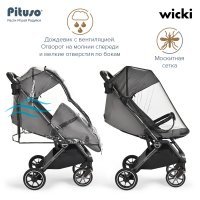 Прогулочная коляска Pituso Wicki Black/Черный