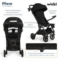 Прогулочная коляска Pituso Wicki Black/Черный