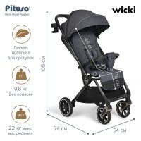 Прогулочная коляска Pituso Wicki Graphite/Графит