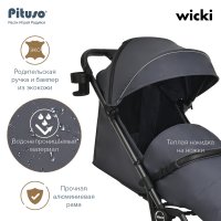 Прогулочная коляска Pituso Wicki Graphite/Графит