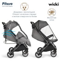 Прогулочная коляска Pituso Wicki Graphite/Графит