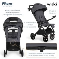 Прогулочная коляска Pituso Wicki Graphite/Графит