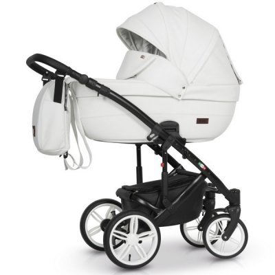 Детская коляска Ray Enterno 2 в 1 02 белая кожа