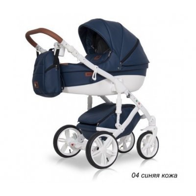 Детская коляска Ray Nucleo 2 в 1 04 синяя кожа
