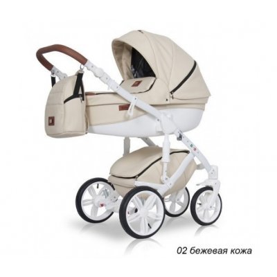 Детская коляска Ray Nucleo 2 в 1 02 бежевая кожа