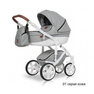 Детская коляска Ray Nucleo 2 в 1 01 серая кожа