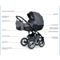 Коляска RIKO BRANO SILVER 2в1 (black)