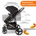Коляска-трансформер на золотой раме BubaGO Zoom Чёрная