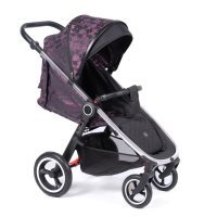 Коляска Coletto Joggy 2020 Flower серебристая рама/надувные колеса